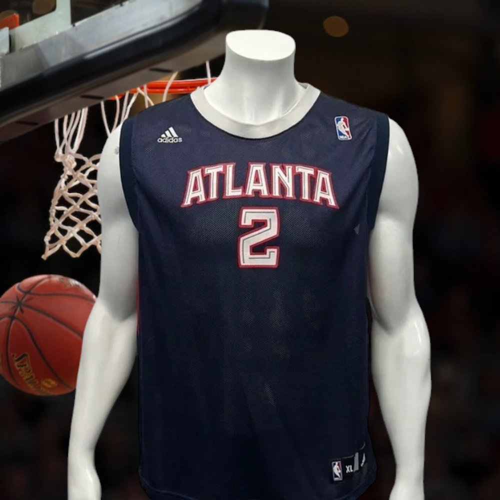 Atlanta Hawks Adidas Blue Red Joe Johnson #2 NBA Jersey Youth Size X-Large 18-20